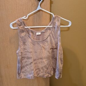 Quiksilver Women's Beige Cropped Tank Top